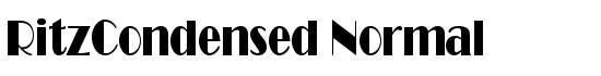 RitzCondensed Normal - Download Thousands of Free Fonts at FontZone.net
