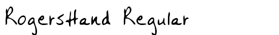 RogersHand Regular - Download Thousands of Free Fonts at FontZone.net