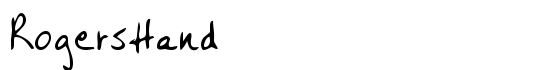 RogersHand - Download Thousands of Free Fonts at FontZone.net