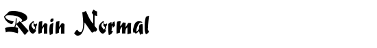 Ronin Normal - Download Thousands of Free Fonts at FontZone.net