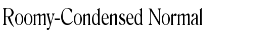 Roomy-Condensed Normal - Download Thousands of Free Fonts at FontZone.net