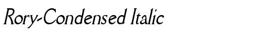 Rory-Condensed Italic - Download Thousands of Free Fonts at FontZone.net