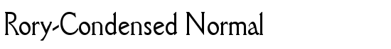 Rory-Condensed Normal - Download Thousands of Free Fonts at FontZone.net