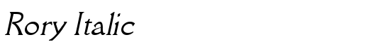Rory Italic - Download Thousands of Free Fonts at FontZone.net