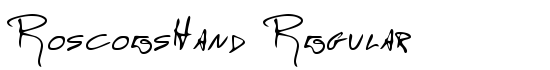 RoscoesHand Regular - Download Thousands of Free Fonts at FontZone.net