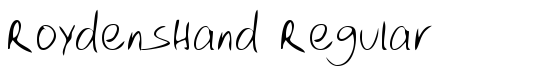 RoydensHand Regular - Download Thousands of Free Fonts at FontZone.net