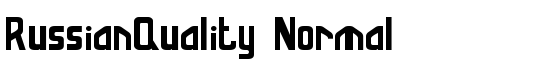 RussianQuality Normal - Download Thousands of Free Fonts at FontZone.net