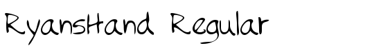 RyansHand Regular - Download Thousands of Free Fonts at FontZone.net