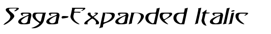 Saga-Expanded Italic - Download Thousands of Free Fonts at FontZone.net