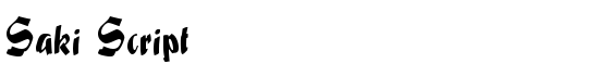 Saki Script - Download Thousands of Free Fonts at FontZone.net