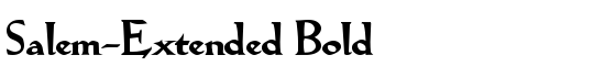 Salem-Extended Bold - Download Thousands of Free Fonts at FontZone.net