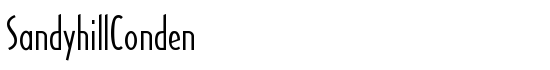 SandyhillConden - Download Thousands of Free Fonts at FontZone.net