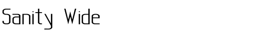 Sanity Wide - Download Thousands of Free Fonts at FontZone.net