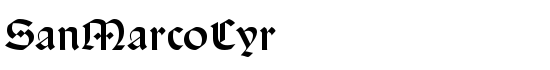 SanMarcoCyr - Download Thousands of Free Fonts at FontZone.net