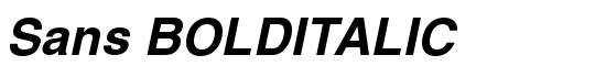 Sans BOLDITALIC - Download Thousands of Free Fonts at FontZone.net