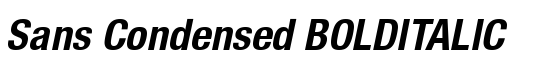 Sans Condensed BOLDITALIC - Download Thousands of Free Fonts at FontZone.net