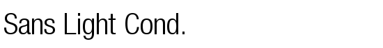 Sans Light Cond. - Download Thousands of Free Fonts at FontZone.net