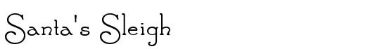 Santa's Sleigh - Download Thousands of Free Fonts at FontZone.net