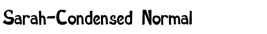 Sarah-Condensed Normal - Download Thousands of Free Fonts at FontZone.net