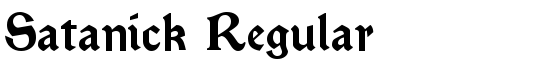 Satanick Regular - Download Thousands of Free Fonts at FontZone.net