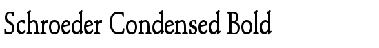 Schroeder Condensed Bold - Download Thousands of Free Fonts at FontZone.net