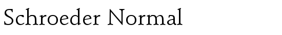 Schroeder Normal - Download Thousands of Free Fonts at FontZone.net