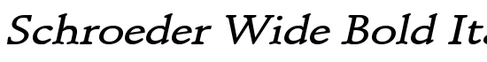 Schroeder Wide Bold Italic - Download Thousands of Free Fonts at FontZone.net