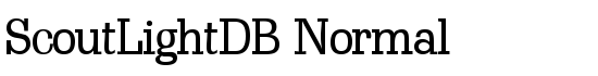 ScoutLightDB Normal - Download Thousands of Free Fonts at FontZone.net
