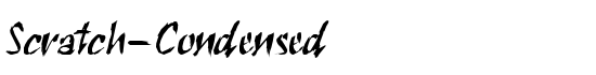 Scratch-Condensed - Download Thousands of Free Fonts at FontZone.net