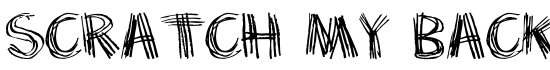 Scratch my back - Download Thousands of Free Fonts at FontZone.net