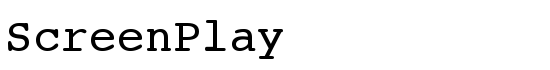 ScreenPlay - Download Thousands of Free Fonts at FontZone.net