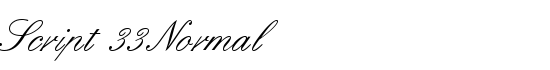 Script 33 Normal - Download Thousands of Free Fonts at FontZone.net