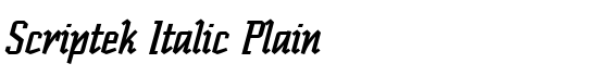 Scriptek Italic Plain - Download Thousands of Free Fonts at FontZone.net