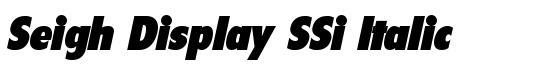 Seigh Display SSi Italic - Download Thousands of Free Fonts at FontZone.net