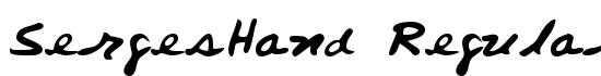 SergesHand Regular - Download Thousands of Free Fonts at FontZone.net