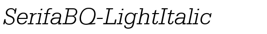 SerifaBQ-LightItalic - Download Thousands of Free Fonts at FontZone.net