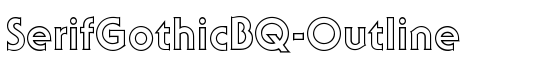 SerifGothicBQ-Outline - Download Thousands of Free Fonts at FontZone.net