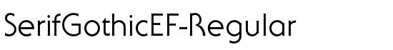 SerifGothicEF-Regular - Download Thousands of Free Fonts at FontZone.net