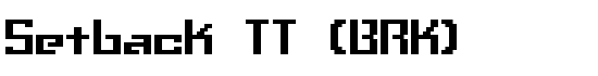 Setback TT BRK - Download Thousands of Free Fonts at FontZone.net