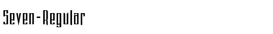 Seven-Regular - Download Thousands of Free Fonts at FontZone.net