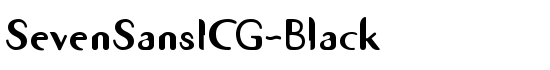SevenSansICG-Black - Download Thousands of Free Fonts at FontZone.net