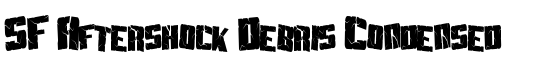 SF Aftershock Debris Condensed - Download Thousands of Free Fonts at FontZone.net