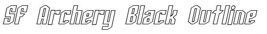 SF Archery Black Outline Oblique - Download Thousands of Free Fonts at FontZone.net