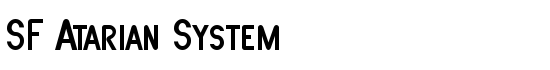 SF Atarian System - Download Thousands of Free Fonts at FontZone.net