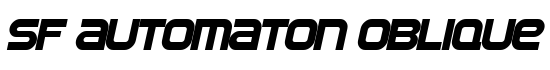 SF Automaton Oblique - Download Thousands of Free Fonts at FontZone.net