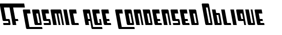 SF Cosmic Age Condensed Oblique - Download Thousands of Free Fonts at FontZone.net