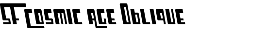 SF Cosmic Age Oblique - Download Thousands of Free Fonts at FontZone.net