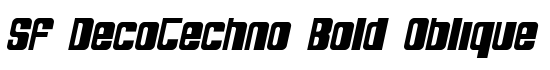 SF DecoTechno Bold Oblique - Download Thousands of Free Fonts at FontZone.net