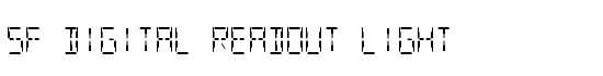 SF Digital Readout Light - Download Thousands of Free Fonts at FontZone.net