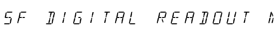 SF Digital Readout Medium Oblique - Download Thousands of Free Fonts at FontZone.net